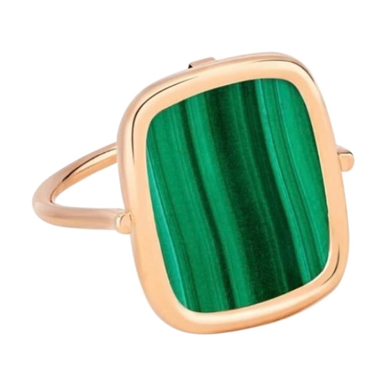 Pink Gold and Malachite Ring For Sale