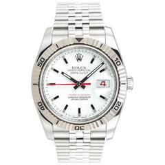 Rolex Stainless Steel DateJust Turn-O-Graph White Gold Bezel