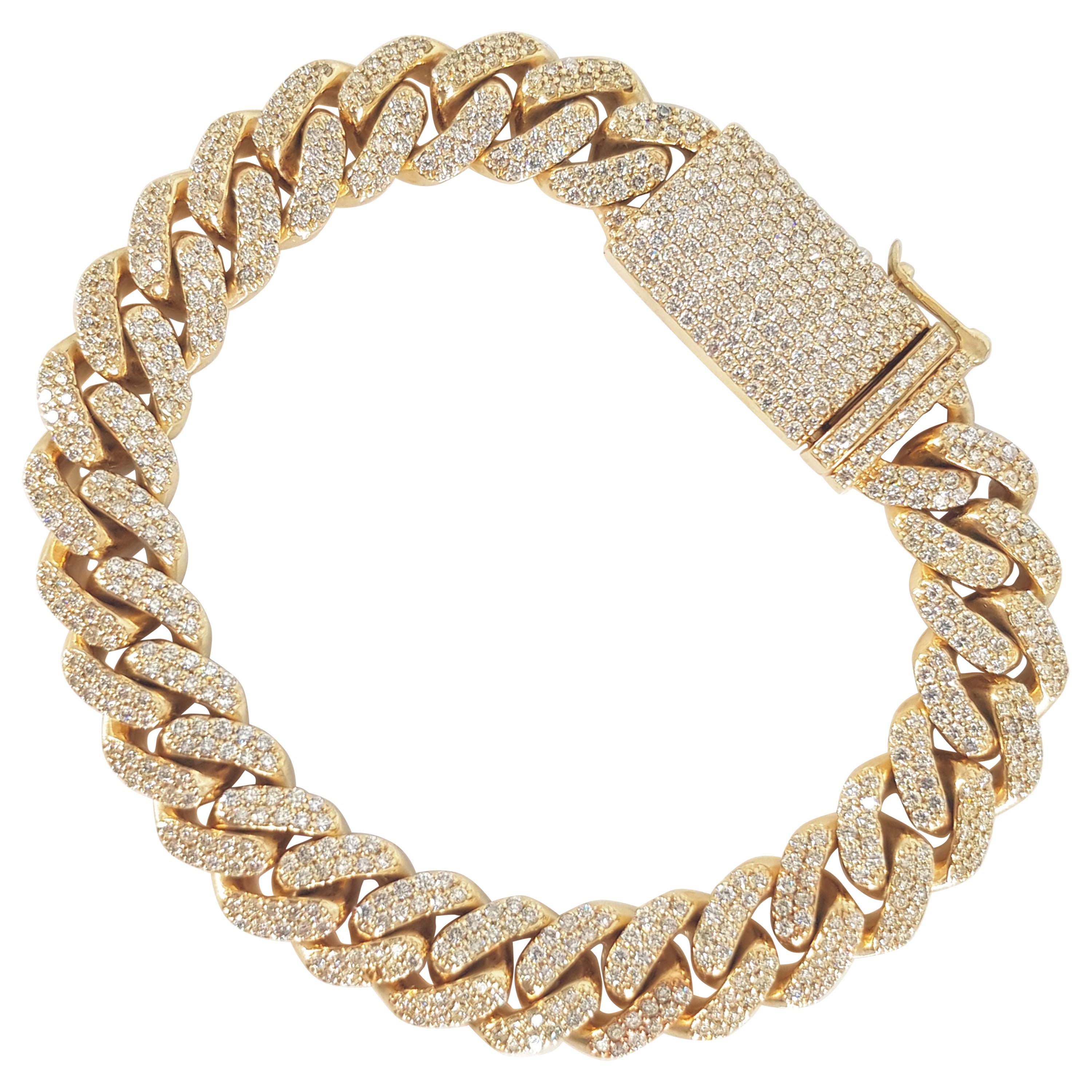 Antique Victorian 18k Gold 0.76ct GIA Mine Cut Diamond Curb Link Chain