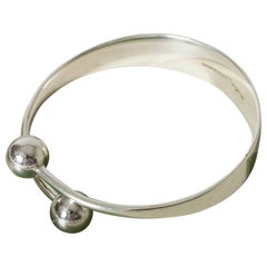 Modernist Silver Bracelet by Bent Gabrielsen Pedersen, Hans Hansen, Denmark