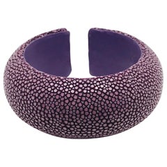 Purple Galuchat Cuff Bracelet