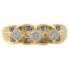 Rachel Koen Bague pour femme en or jaune 14 carats et diamants 0,62 carat poids total