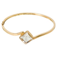 Midcentury Gold and Rock Crystal Bracelet from Stigbert, Sweden, 1944