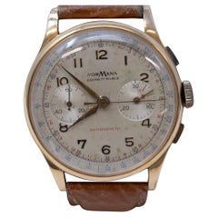 Vintage 18k Gold NorMana Chronograph Men's Watch