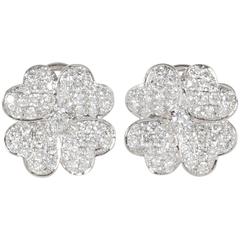 Diamond Gold Flower Earrings 4