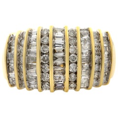 Rachel Koen Diamond Mens Ring 10K Yellow Gold 4.39cttw