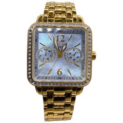 Used Citizen Eco Drive Watch with Swarovski Crystals and Mother of Pearl Dial