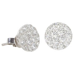 Diamond Cluster Stud Earrings