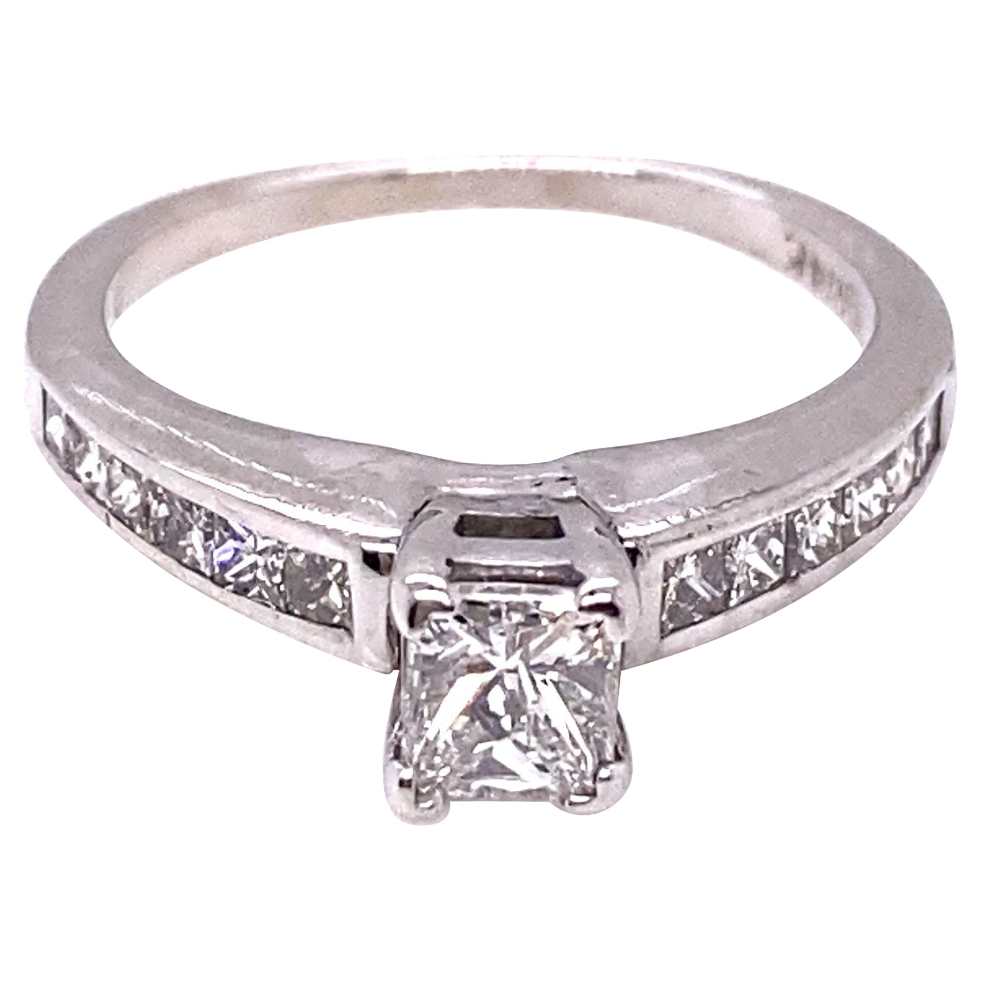 DiamantVerlobungsring 3,20 Karat Prinzessin FG/VS 14K Baguette Crown Quad im Angebot bei 1stDibs