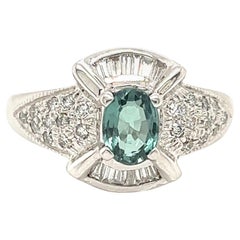 Natural GIA Certified 0.88Ct. Alexandrite Vintage Ring