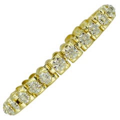 Vintage 2.50 Carat Total Weight Diamonds Two-Tone Gold Tennis Bracelet 14 Karat