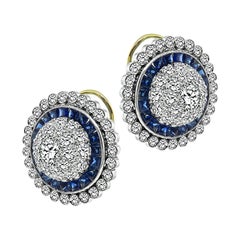 Pendientes Diamante 3,00ct Zafiro 1,20ct