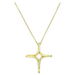 Tiffany & Co. Elsa Peretti 18K Gold Infinity Cross Pendant Necklace