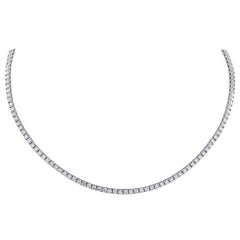 Vivid Diamonds Collier tennis à diamants en ligne droite de 9,37 carats