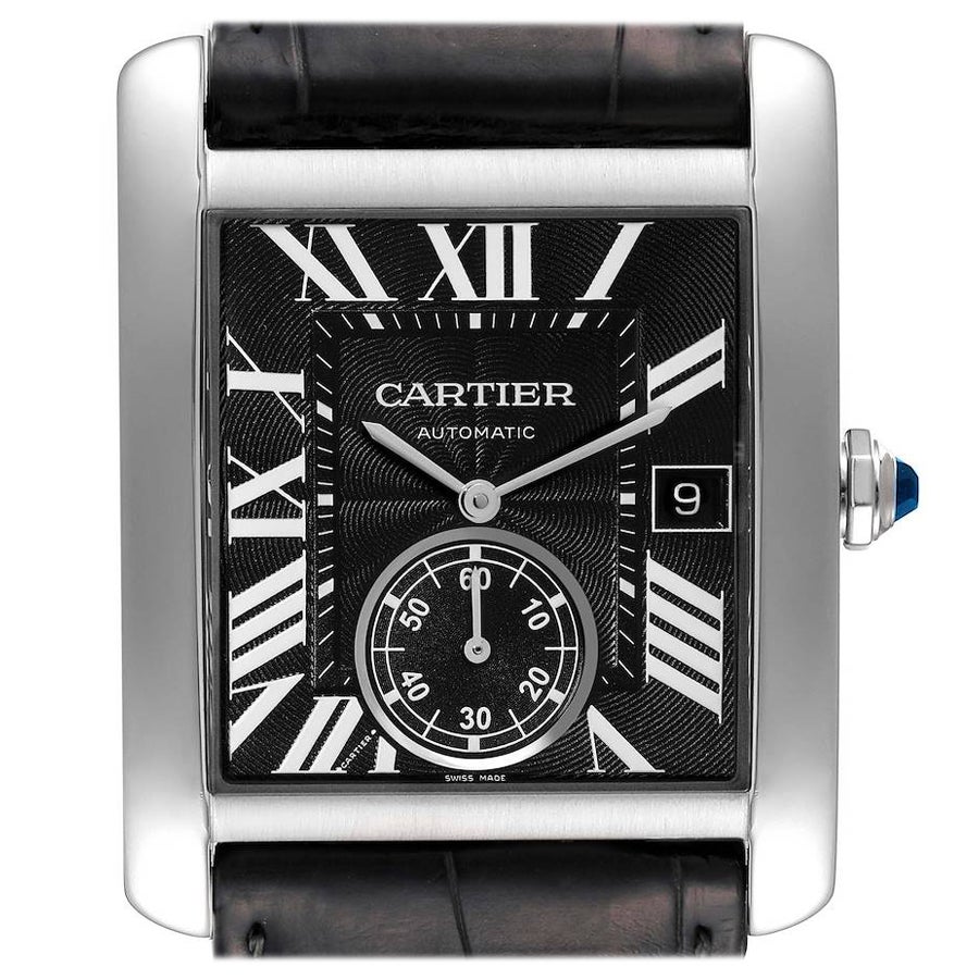 Cartier Tank MC Black Dial Automatic Mens Watch W5330004 Box Papers For ...