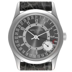 Patek Philippe Calatrava White Gold Grey Dial Mens Watch 6000