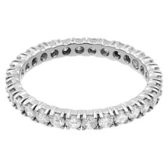 Rachel Koen Alliance d'éternité pour femmes en or blanc 14 carats avec diamants 1,25 carat poids total