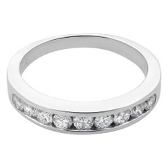 Rachel Koen Bague d'alliance pour femme en platine et diamants 0,50 carat