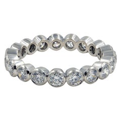 Rachel Koen - Bracelet d'éternité en platine serti d'un diamant rond de 0,76 carat.