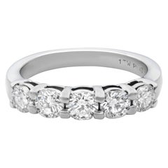 Rachel Koen Anello nuziale con diamante taglio rotondo in platino 1.00cttw