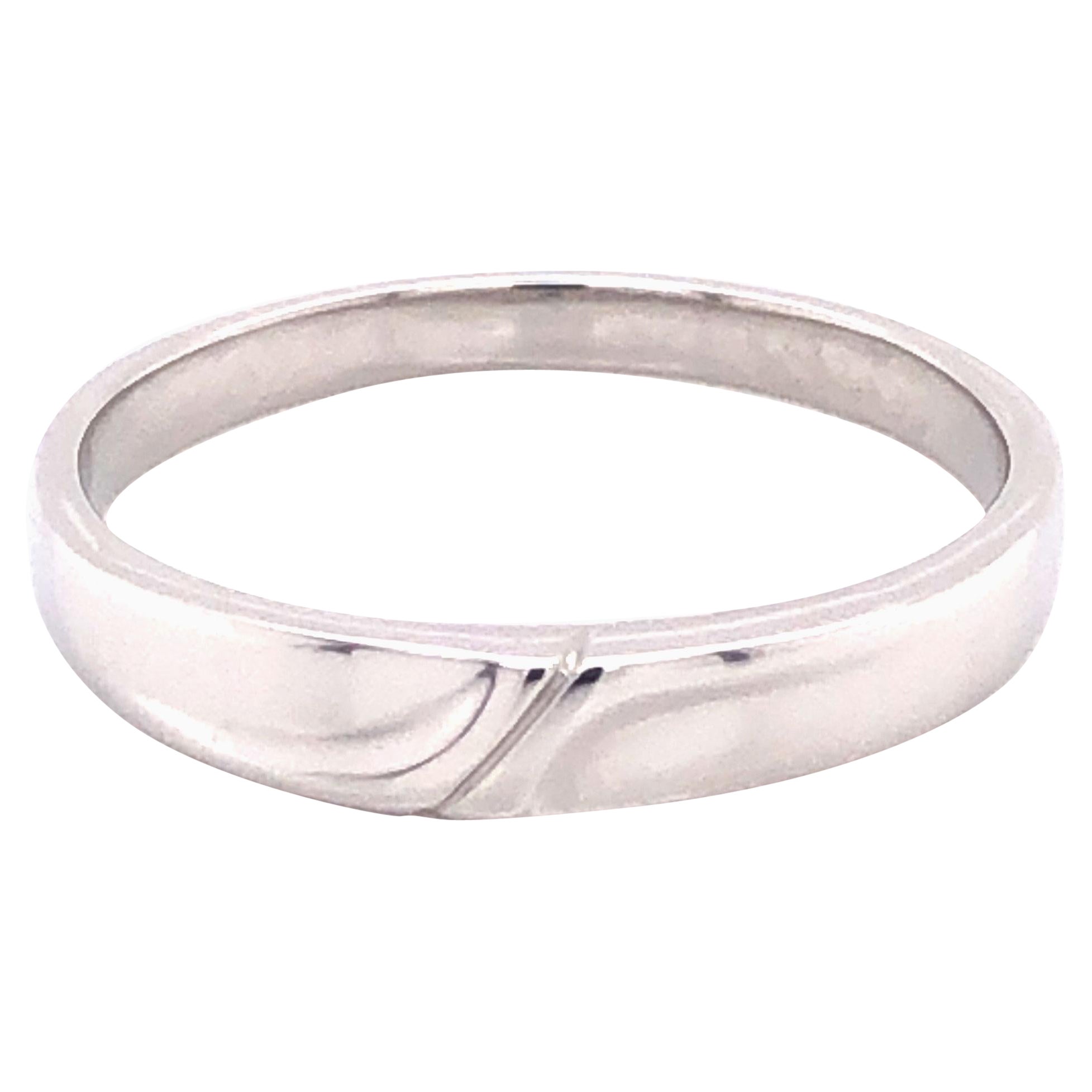 Lanvin Platinum Designer Wedding Band Ring