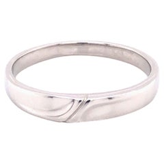 Lanvin Platinum Designer Wedding Band Ring