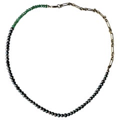 Black Pearl Chrysoprase Choker Necklace Chain J Dauphin