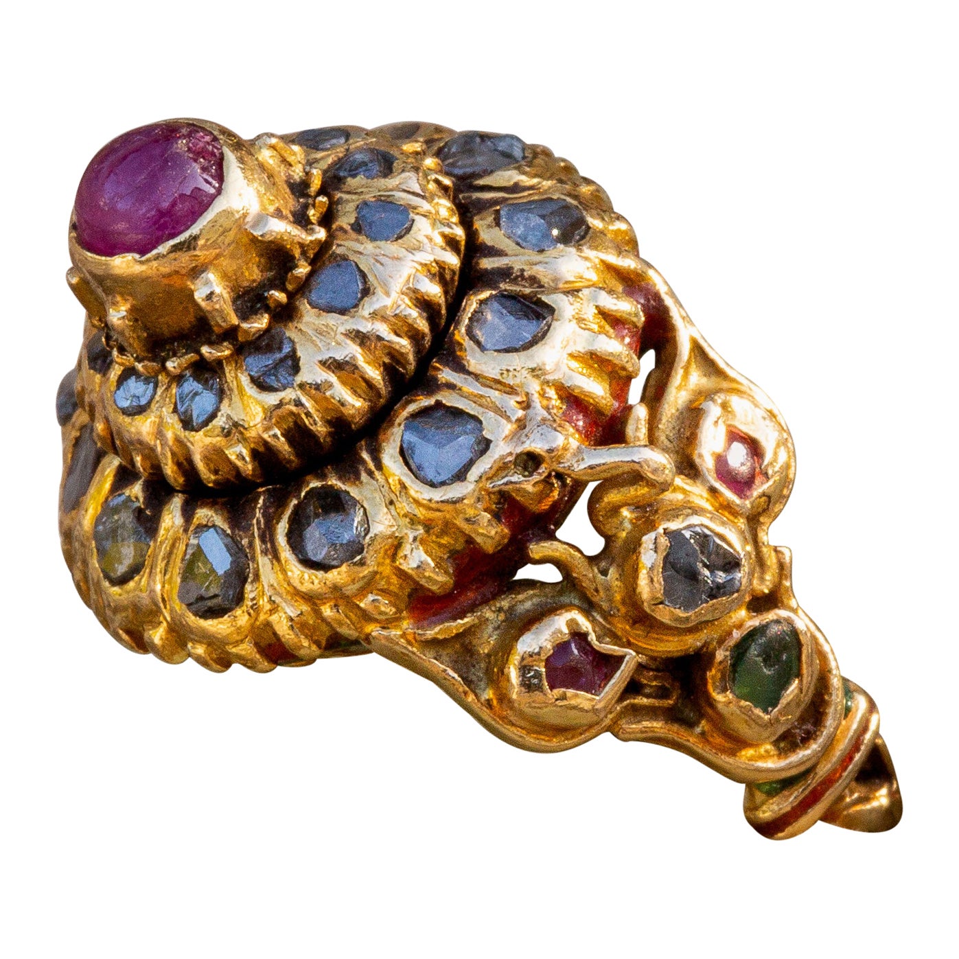 LOUIS VUITTON Gold Purple Swarovski Crystal -Gamble- Dice Ring at 1stDibs