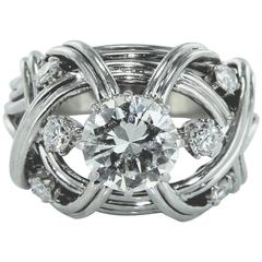 1960s French Diamond Gold Dome Ring 11