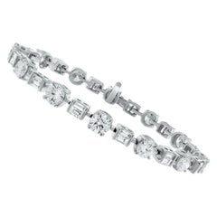 Beauvince Azea Diamond Tennis Bracelet 11.18 Carat Diamonds in White Gold
