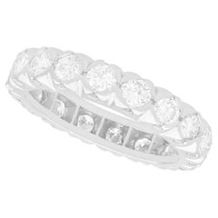Vintage 1.85 Carat Diamond and Platinum Full Eternity Ring
