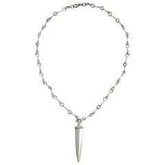 Robert Lee Morris Sterling Silver Dagger Necklace 