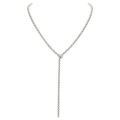 Cartier Diamond Beaded "Y" Necklace
