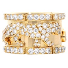 Cartier Gold and Diamond Panthére Ring