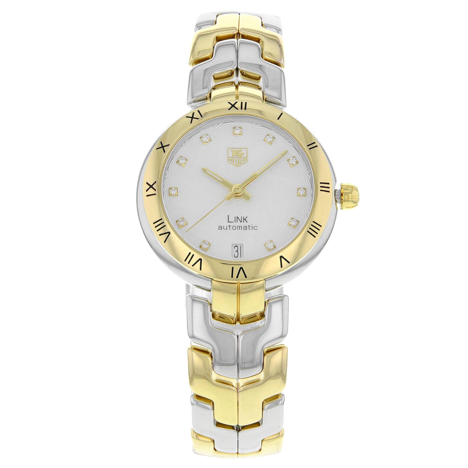 TAG Heuer Link Silver Dial Steel Gold Automatic Ladies Watch WAT2350.BB0957 For Sale