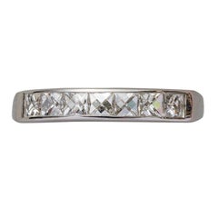 Art Deco Platinum and French Cut Diamond Band Ring