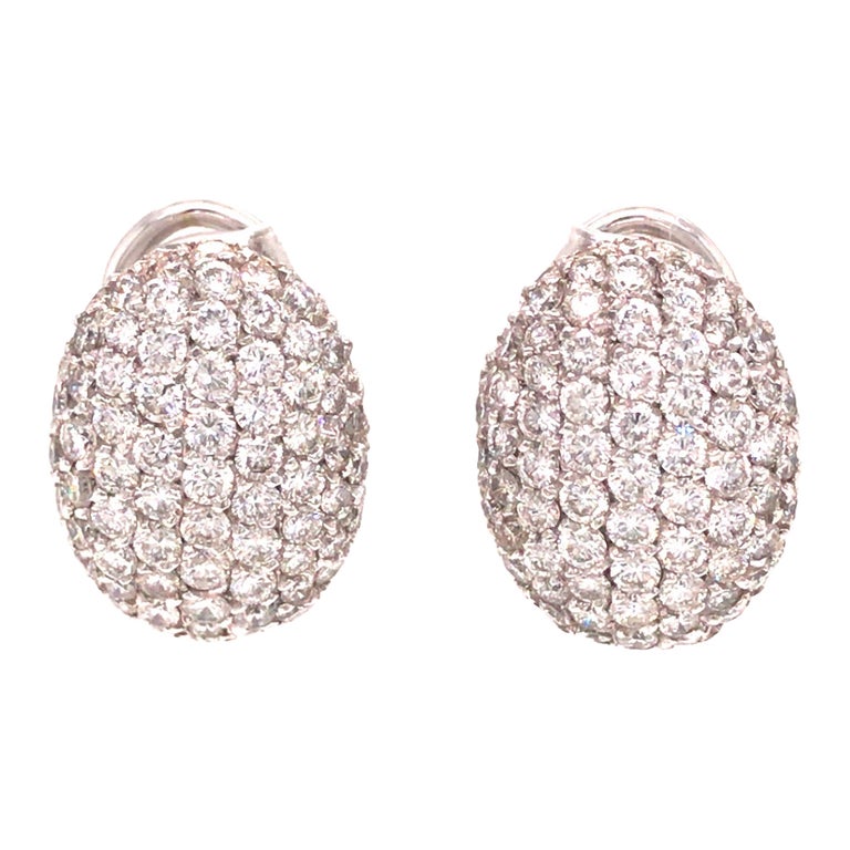 OVAL PAVÉ EARRINGS - GOLD