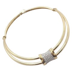 Tiffany & Co Diamond Choker Collar Yellow Gold Necklace