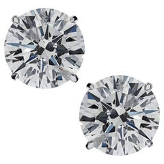 Vivid Diamonds 4.18 Carat Diamond Stud Earrings