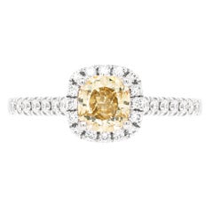 1.20 Carat Champagne Diamond Platinum Engagement Ring