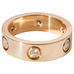 Anello Cartier Love con diamante in oro giallo 18 carati 0,46 CTW