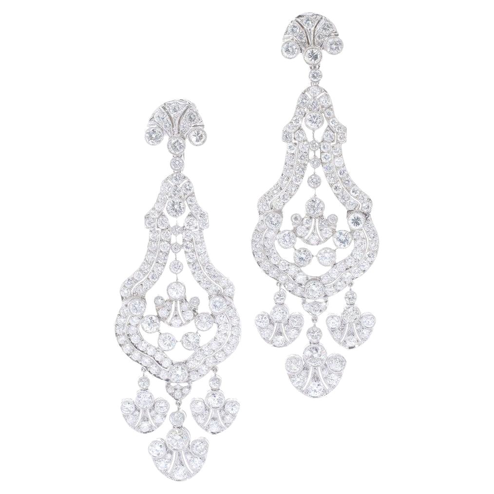 Boucles d'oreilles chandelier - Diamant