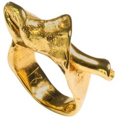 1970 Paul Oudet Gilt Bronze Ring