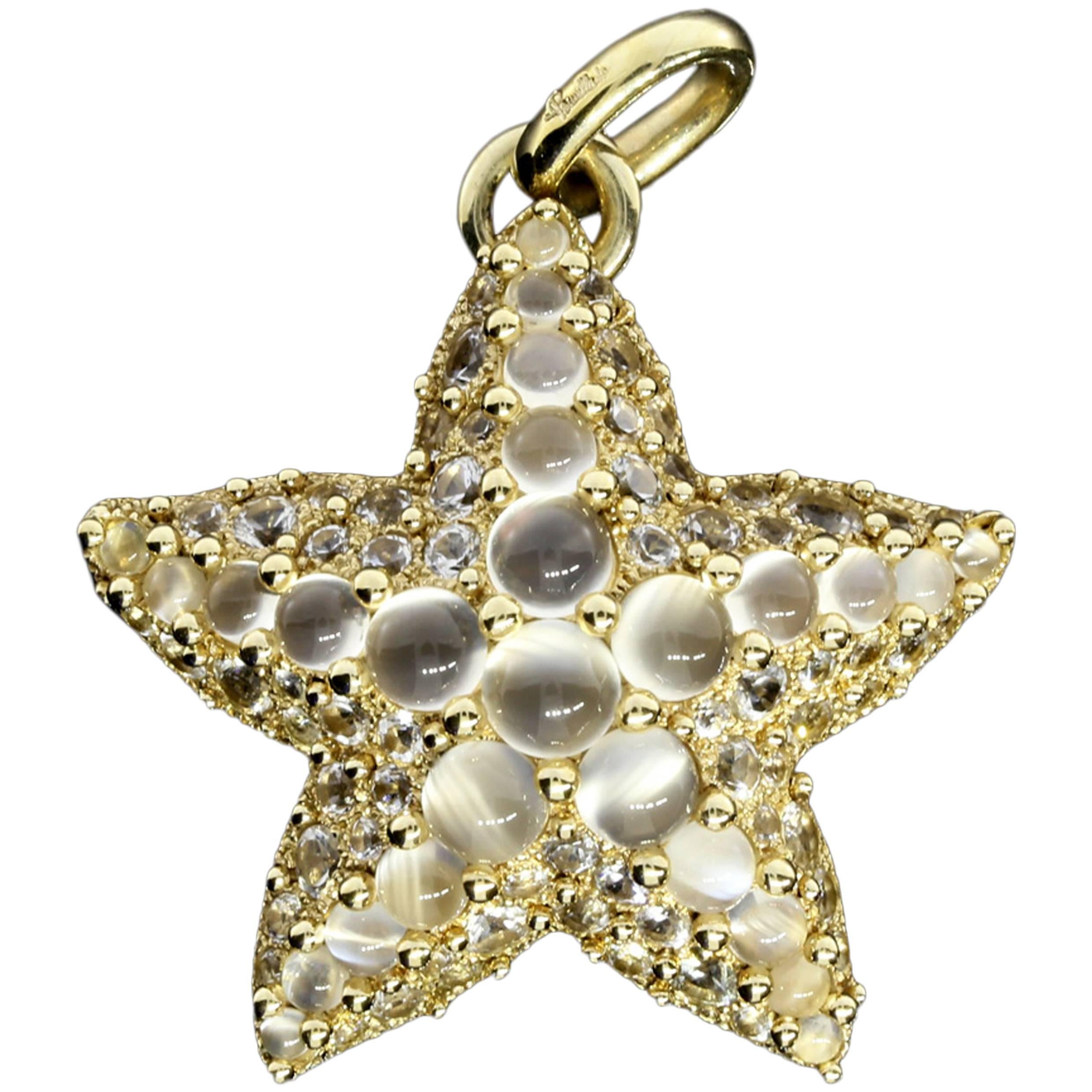 Pomellato Mondstein Gold Sirene Seestern-Anhänger