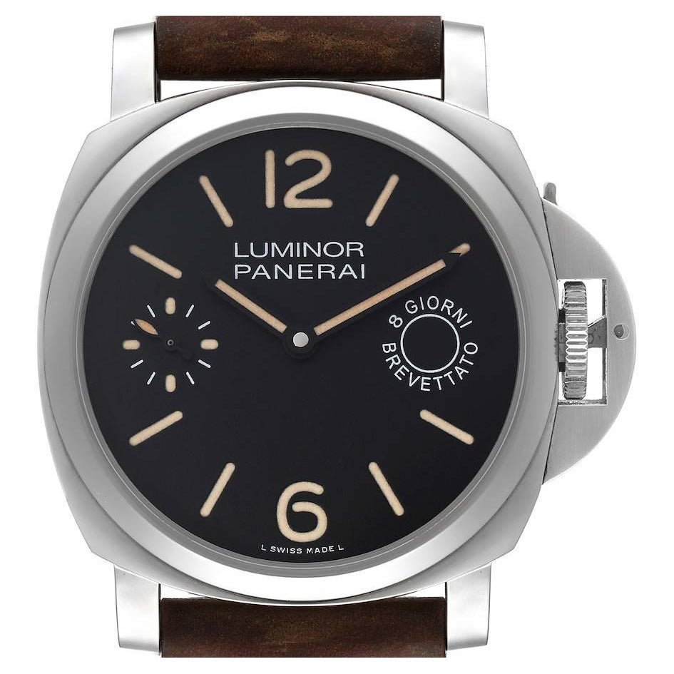 Panerai Luminor Marina 8 Days LE Steel Mens Watch PAM00590 Box Papers For Sale