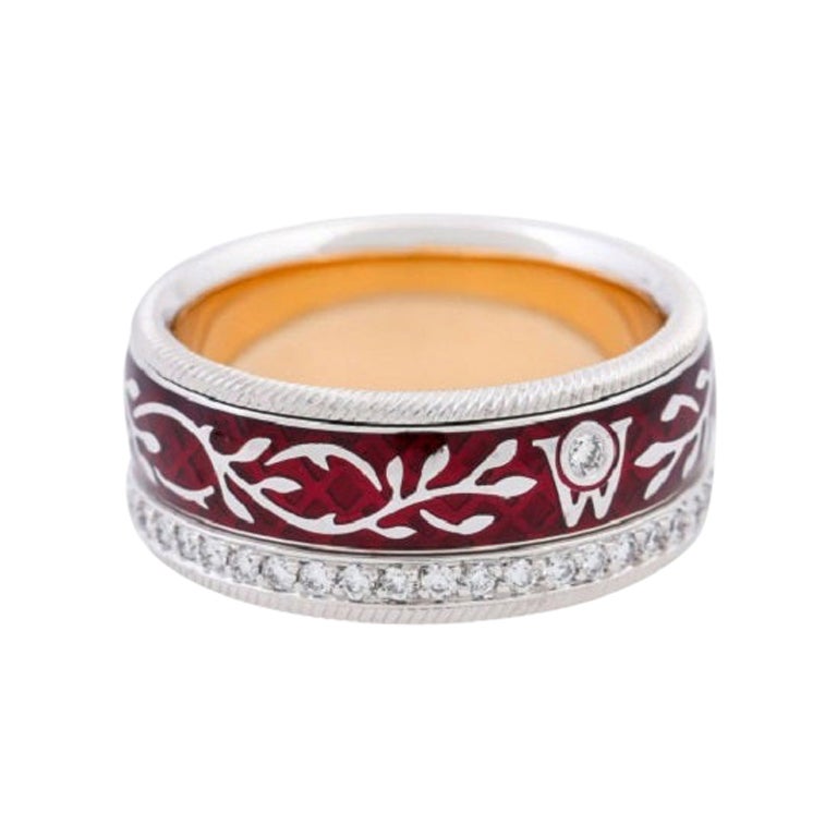 Wellendorf Ring 'Red Poppy' For Sale at 1stDibs