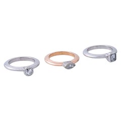 Set of 3 Rings with Diamonds