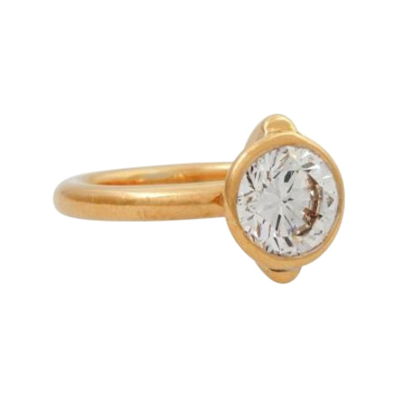 Solitaire Ring with Brilliant 2.09 Ct, FW 'G' /SI For Sale at 1stDibs