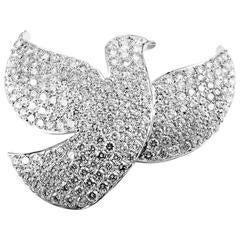 Cartier Dove of Peace Diamond Pave Gold Brooch