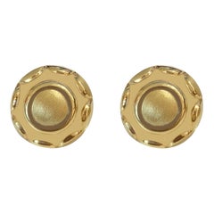 Round 14k Yellow Gold Earrings